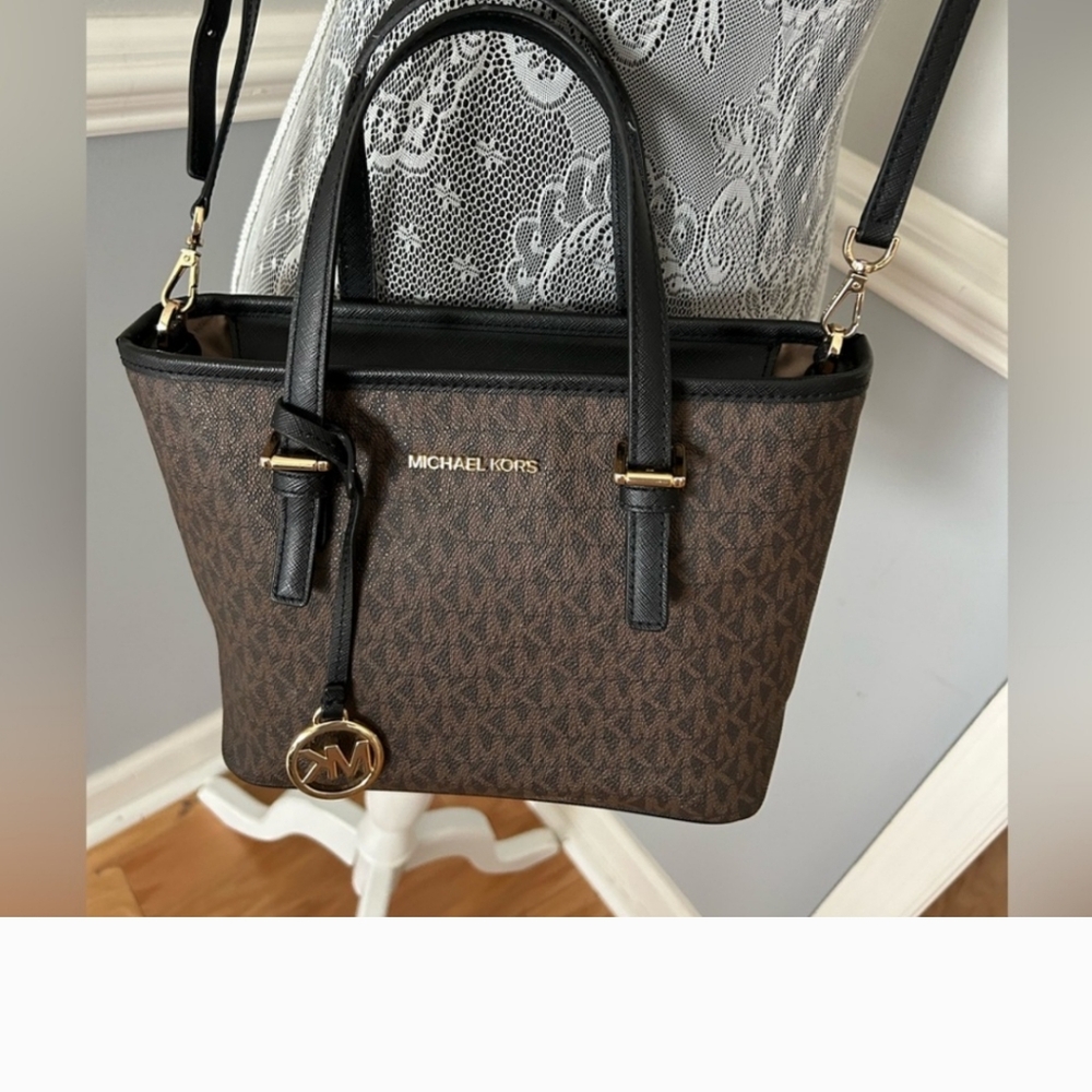 Michael Kors cross body mini tote handbag